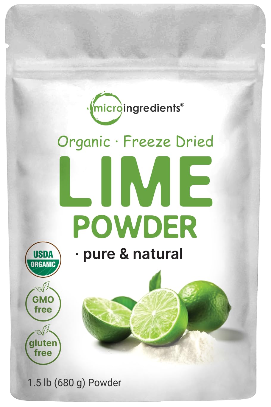 Micro Ingredients Organic Freeze-Dried Lime Powder 1.5lb – Sugar-Free Drink Mix, Vitamin C Rich
