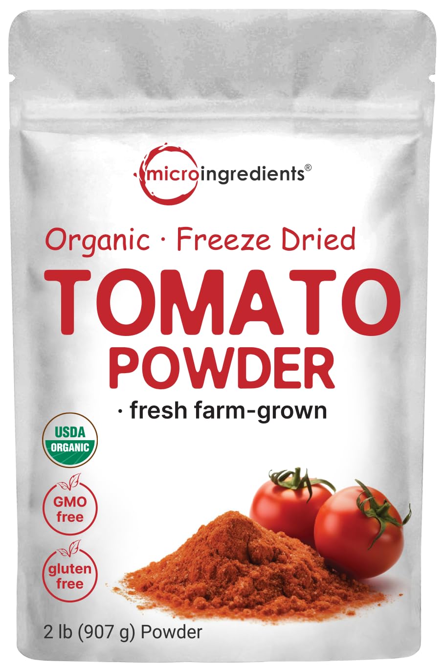 Organic Tomato Powder 2lbs – Freeze-Dried, Farm-Grown Tomatoes | Non-GMO