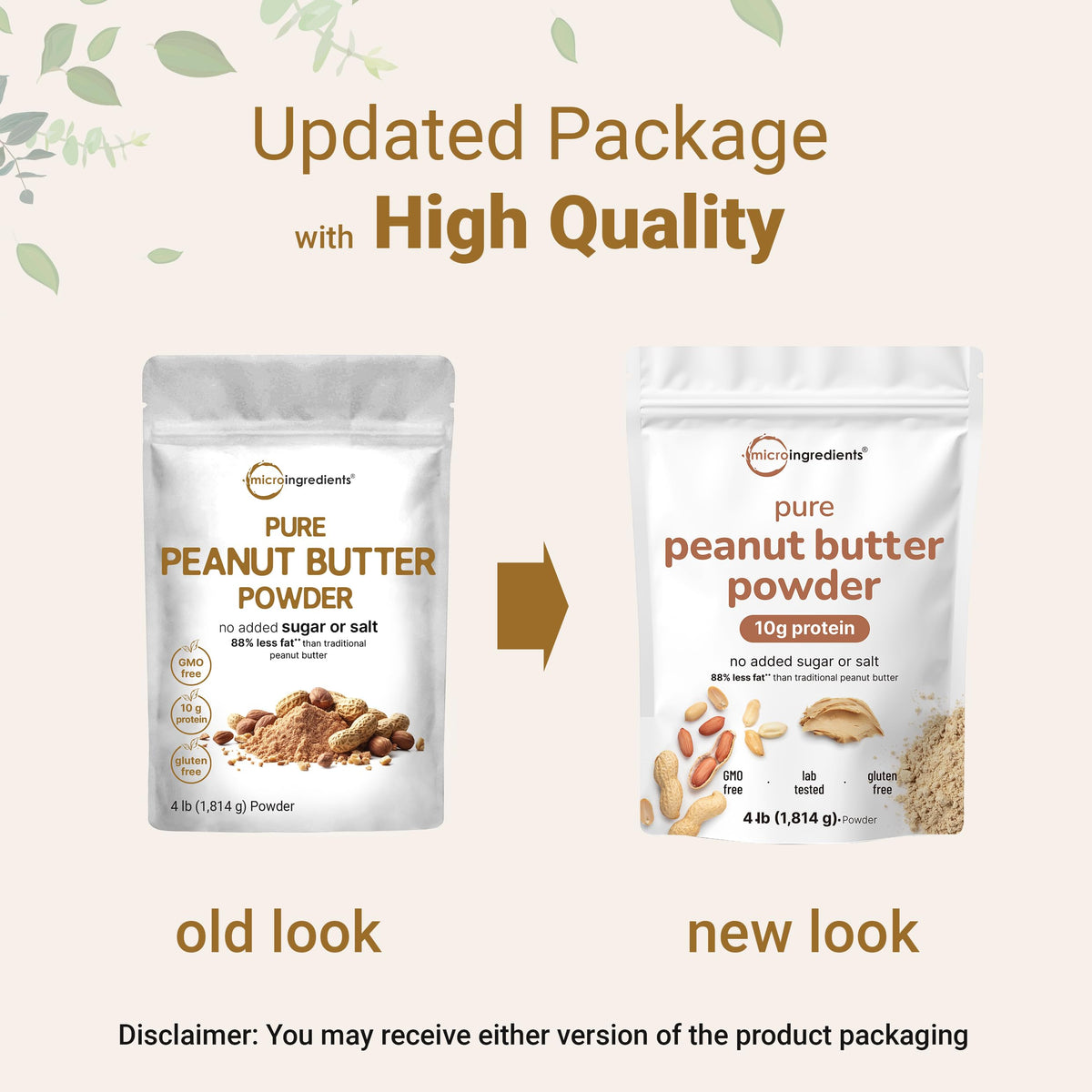 Pure PB Peanut Butter Powder 4lbs Bulk – 10g Protein, 88% Less Fat | Non-GMO | Micro Ingredients