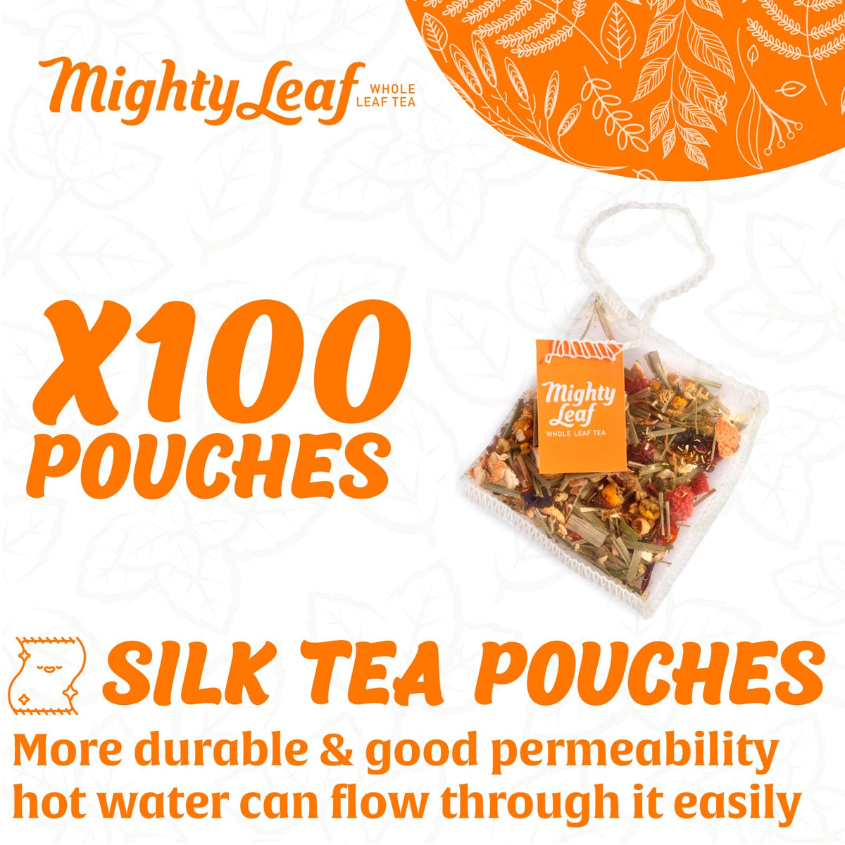 Mighty Leaf Chamomile Citrus Herbal Tea – Caffeine-Free, 100 Pouches for Relaxation