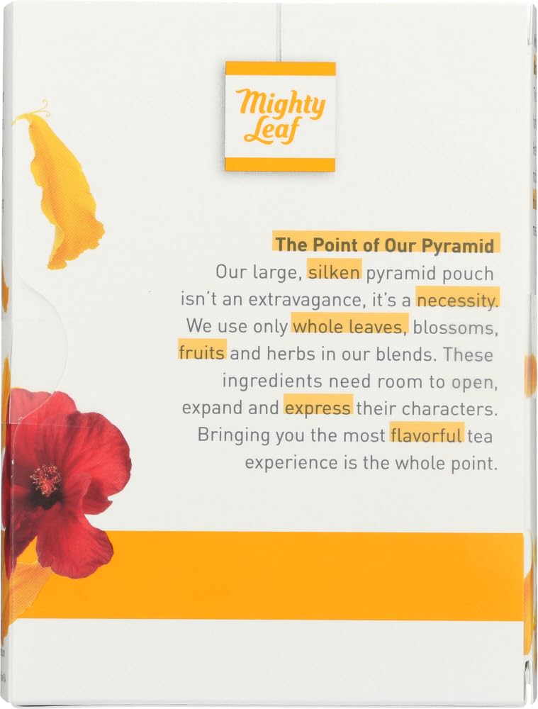 Mighty Leaf Organic African Nectar Rooibos Herbal Tea – 45 Count (3 Packs) | Caffeine-Free