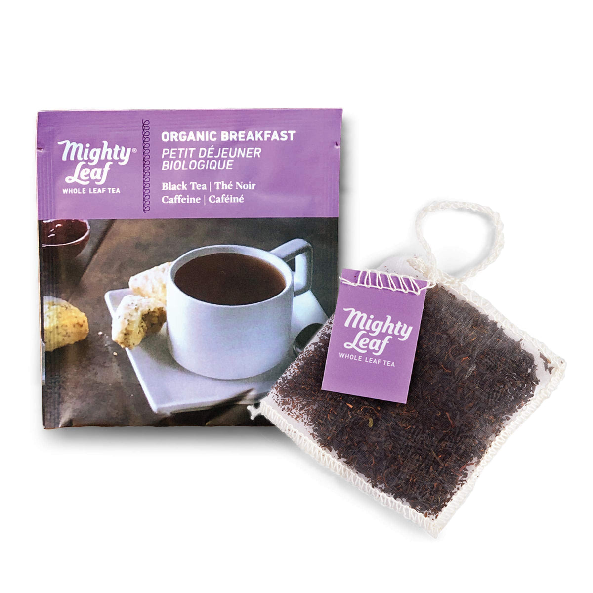 Mighty Leaf Organic Breakfast Tea – 100 Silk-Pyramid Pouches | Bold, Full-Bodied Flavor