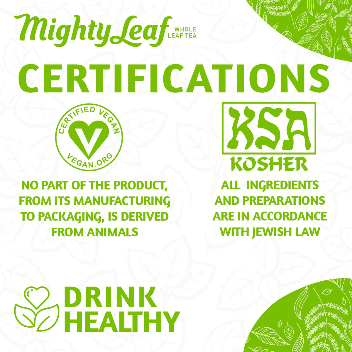 Mighty Leaf White Orchard White Tea – 100 Silken Tea Pouches