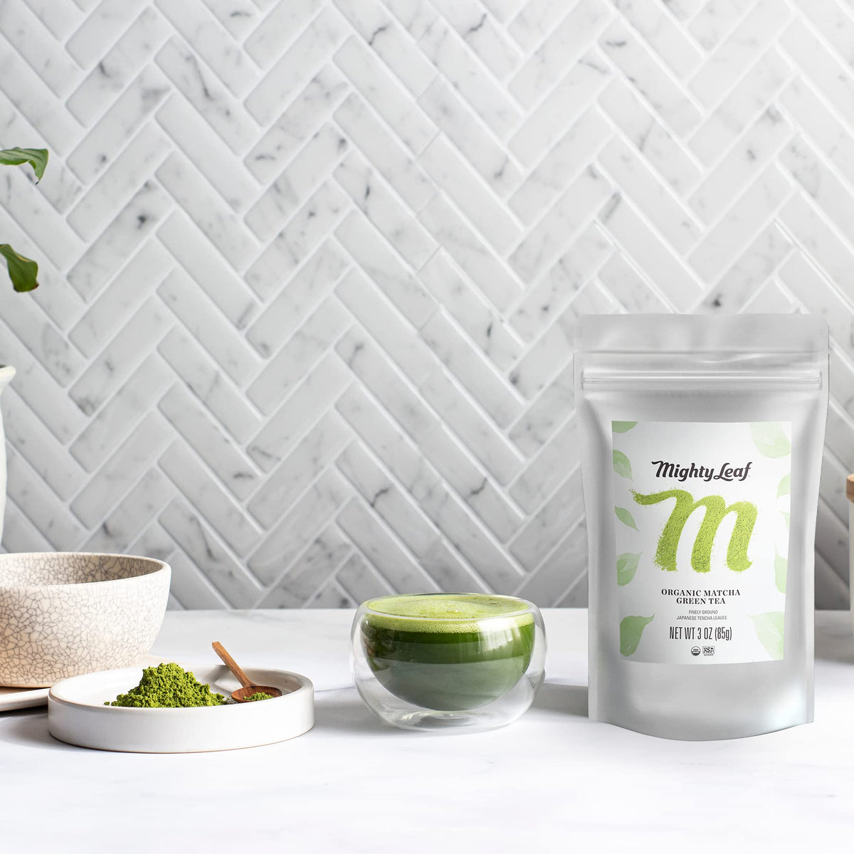 Mighty Leaf Organic Matcha Green Tea Powder - 3 oz Bag | 100% Japanese Matcha, Unsweetened