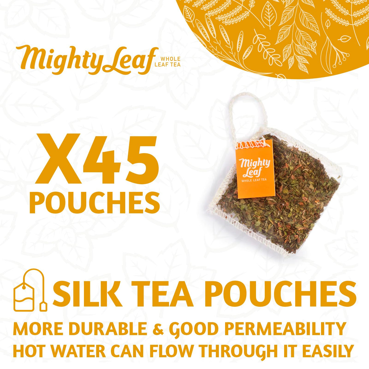 Mighty Leaf Organic Mint Melange Tea - 15-Count Pouches (Pack of 3)