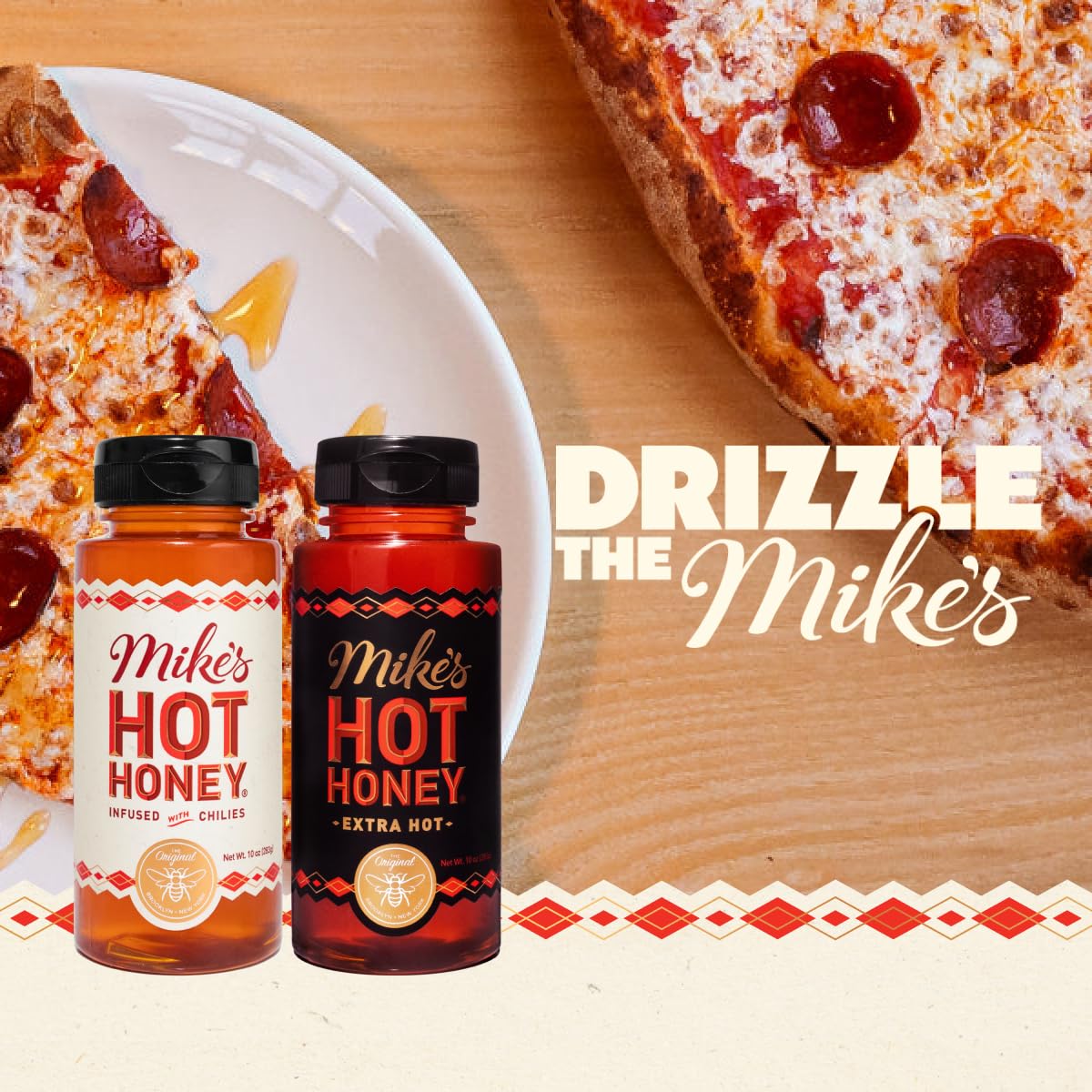 Mike's Hot Honey Original & Extra Hot – 2 Pack (10 oz each) | Sweet-Heat with Chili Peppers