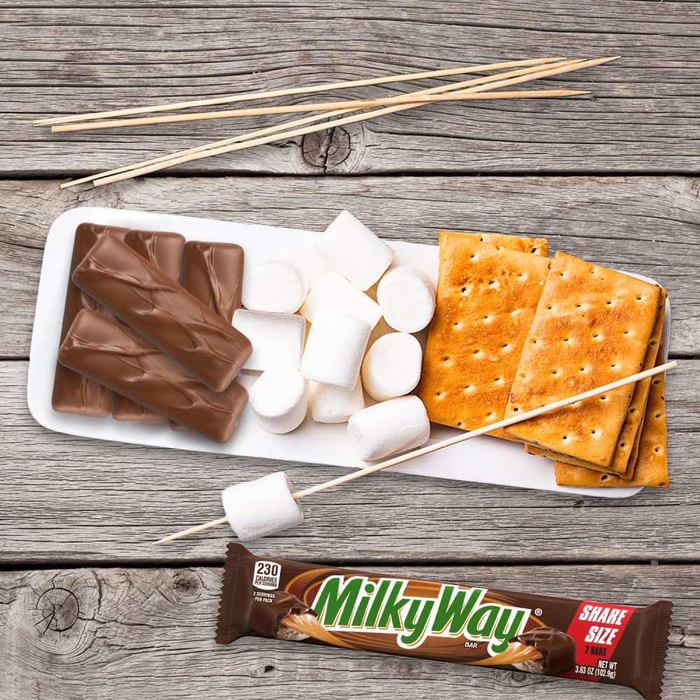MILKY WAY Share Size Candy Bars – 24-Pack Bulk Box, 3.63 oz Each, Caramel, Nougat & Milk Chocolate