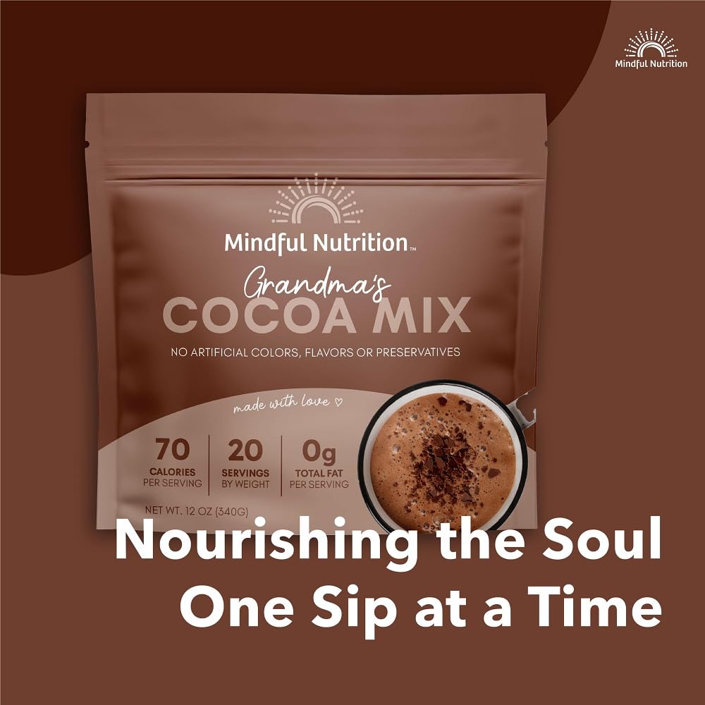 Mindful Nutrition Grandmas Organic Hot Chocolate Mix (Original) – 70 Cal, 0g Fat