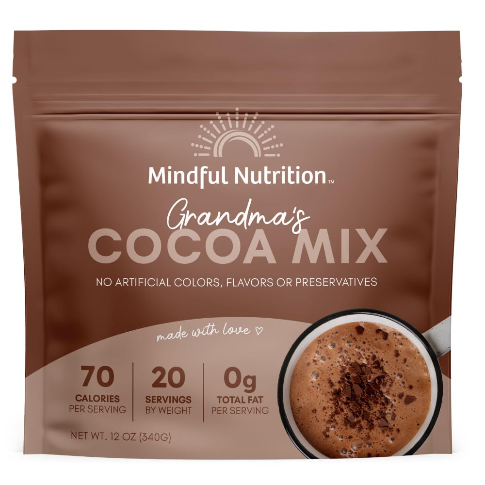 Mindful Nutrition Grandmas Organic Hot Chocolate Mix (Original) – 70 Cal, 0g Fat