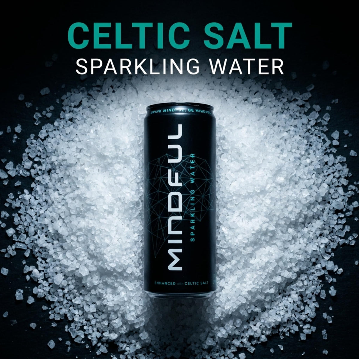 MINDFUL Sparkling Water by Shawn Ryan – Celtic Salt, Zero Calories, Sugar Free | 12 Pack