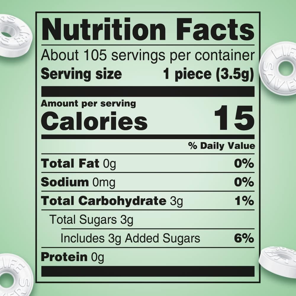 Mindy's Goodies Lifesavers Wint-O-Green Mints – 2lb Bulk, Individually Wrapped