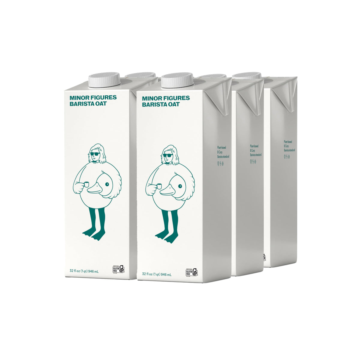 Minor Figures Barista Oat Milk – Unsweetened, Shelf-Stable, 32 oz (6-Pack) | Plant-Based & Non-GMO
