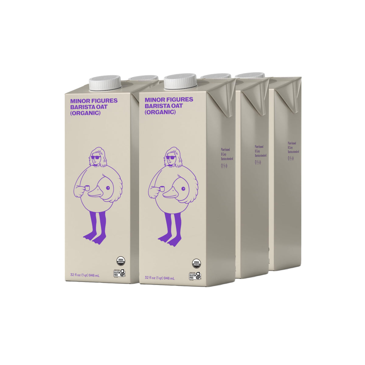 Minor Figures Barista Oat Milk Organic – 32oz, 6 Pack, Unsweetened