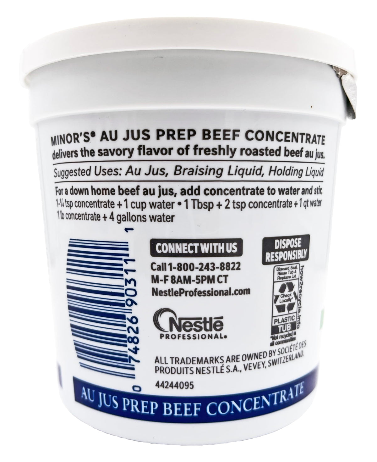 MINOR'S Beef Au Jus Concentrate, 16 oz – Rich Pan Drippings Flavor