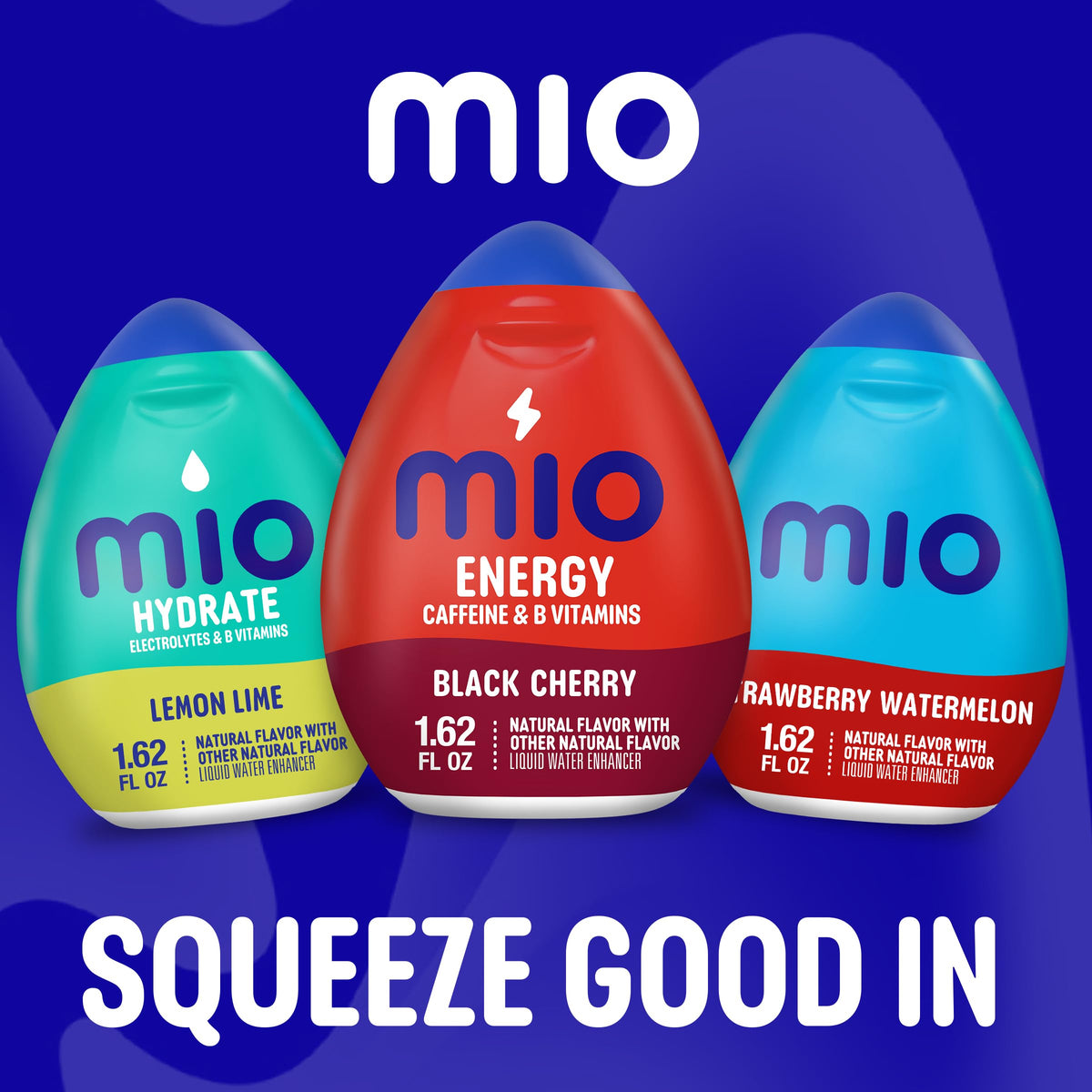 MiO Energy Black Cherry Liquid Water Enhancer – 12 Pack, 1.62 oz Bottles