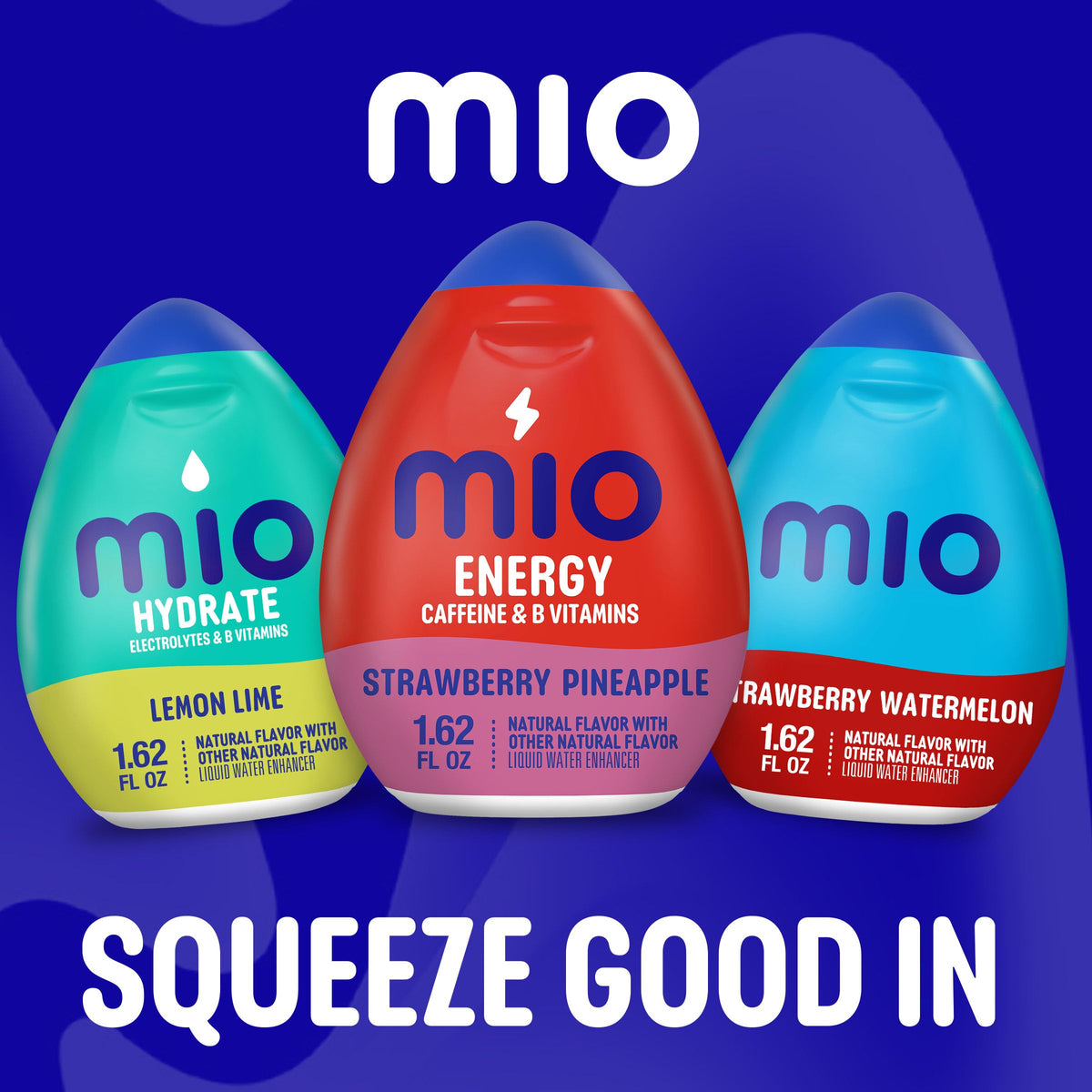Mio Energy Water Enhancer Variety Pack – 4 Flavors, Zero Sugar, Caffeine + B-Vitamins (1.62 fl oz bottles)