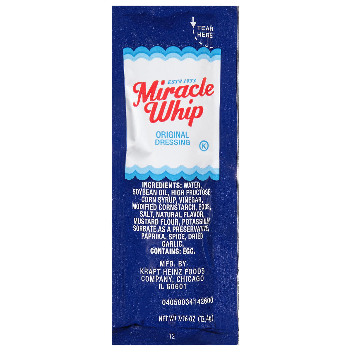 Miracel Whip Single-Serve Dressing Packets (12.4g) – Pack of 200