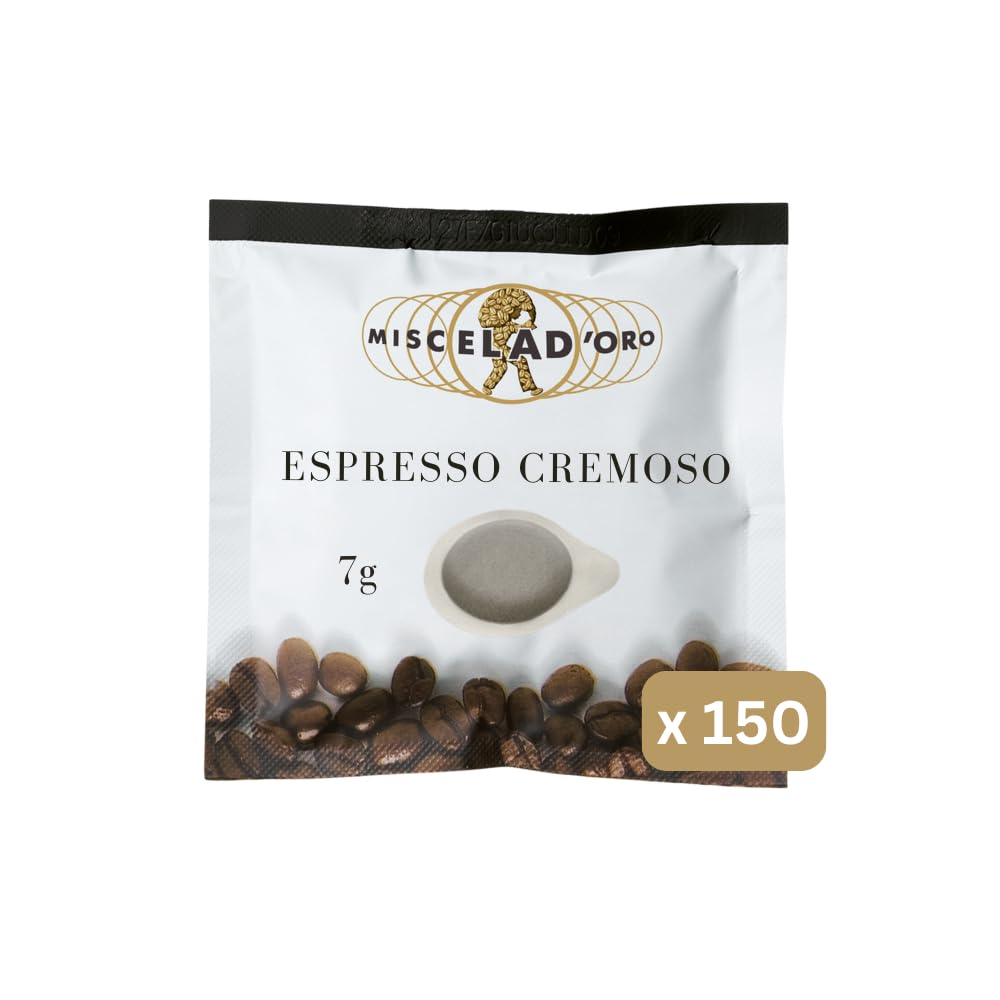 Miscela D'Oro Cremoso E.S.E. Pods – Single Shot Espresso, 150 Pack