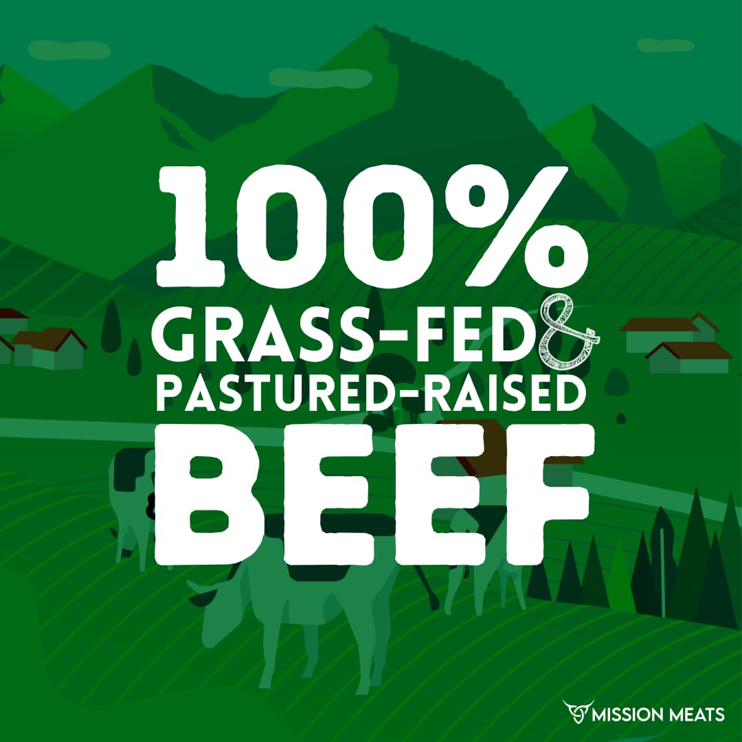 Mission Meats Kids Beef Sticks – 0.5oz, 24-Pack, Grass-Fed, Zero Sugar, 4g Protein, Gluten & Nut Free