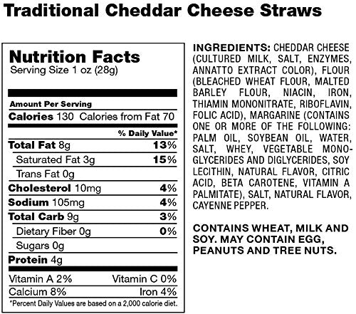 Mississippi Cheese Straw Factory Traditional Cheddar Cheese Straws — 32oz Plain Box