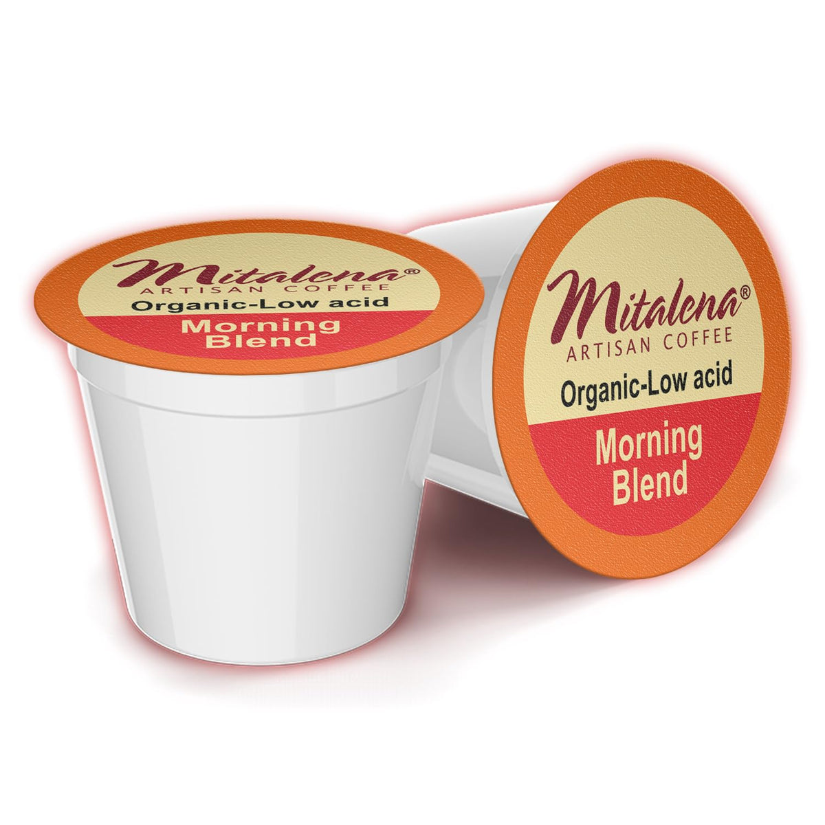 Mitalena Gourmet Coffee - Artisan Morning Blend Pods, Low Acid, Organic, Keurig K-Cup (72 ct)
