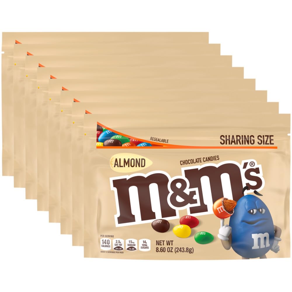 M&M'S Almond Milk Chocolate Candy – Sharing Size 8 x 8.6 oz