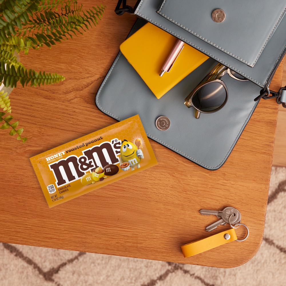 M&M'S Honey Roasted Peanut Milk Chocolate Candy — 1.74 oz Full-Size Pack