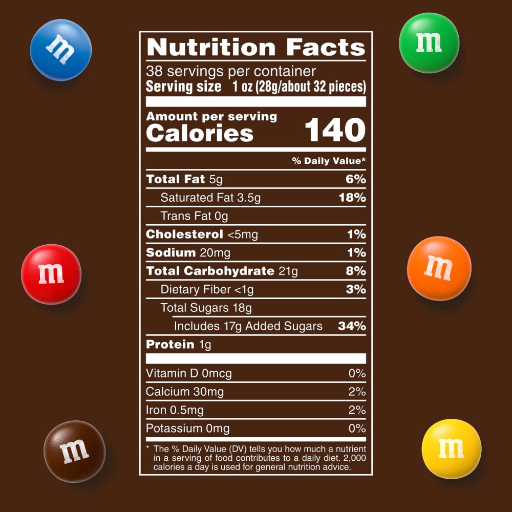 M&M'S Milk Chocolate Candy – Party Size Bulk (2 x 38 oz) Resealable Bags