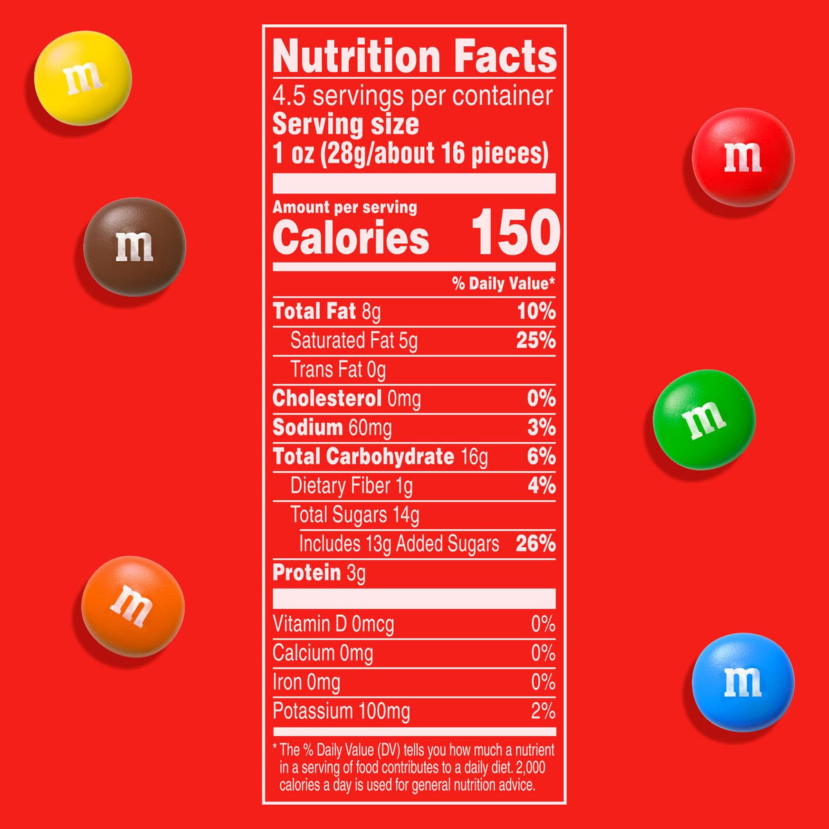 M&M'S Peanut Butter Milk Chocolate Candy — Grab N Go 4.5 oz Bags (Pack of 8)