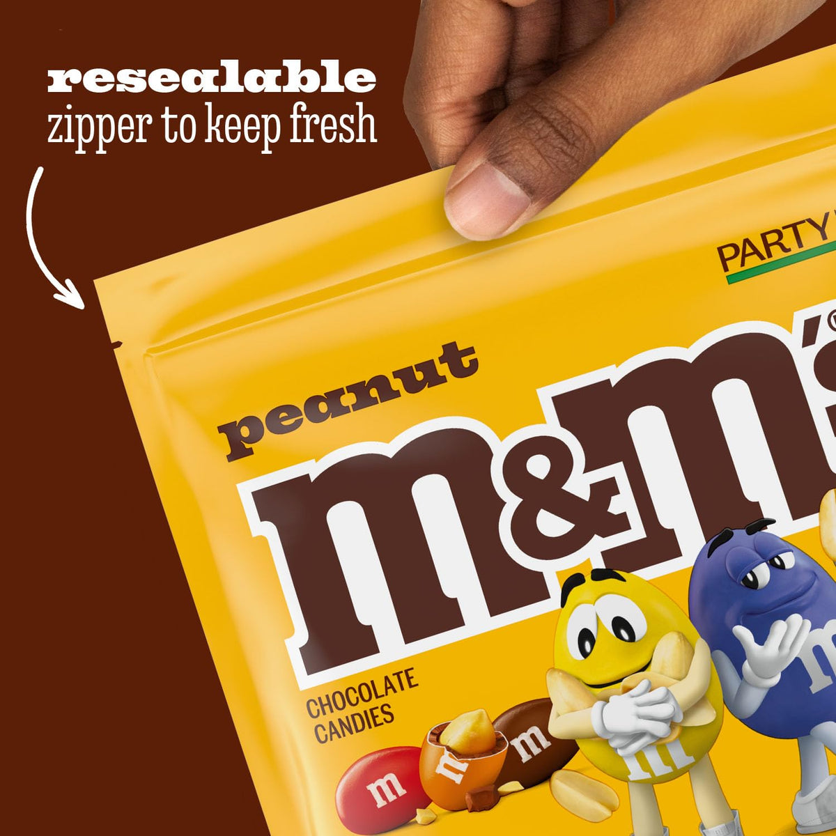 M&M'S Peanut Milk Chocolate Candy — Bulk Party Size (2 x 38 oz Bags)