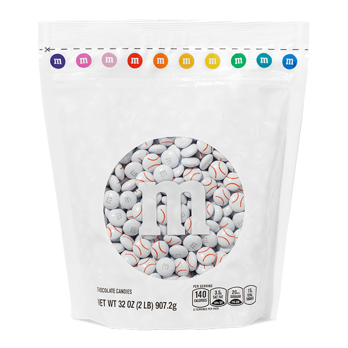 M&M’S WORLD Baseball Milk Chocolate Candies, 2 lb Bulk – Baseball Party Favors & Goodie Bags