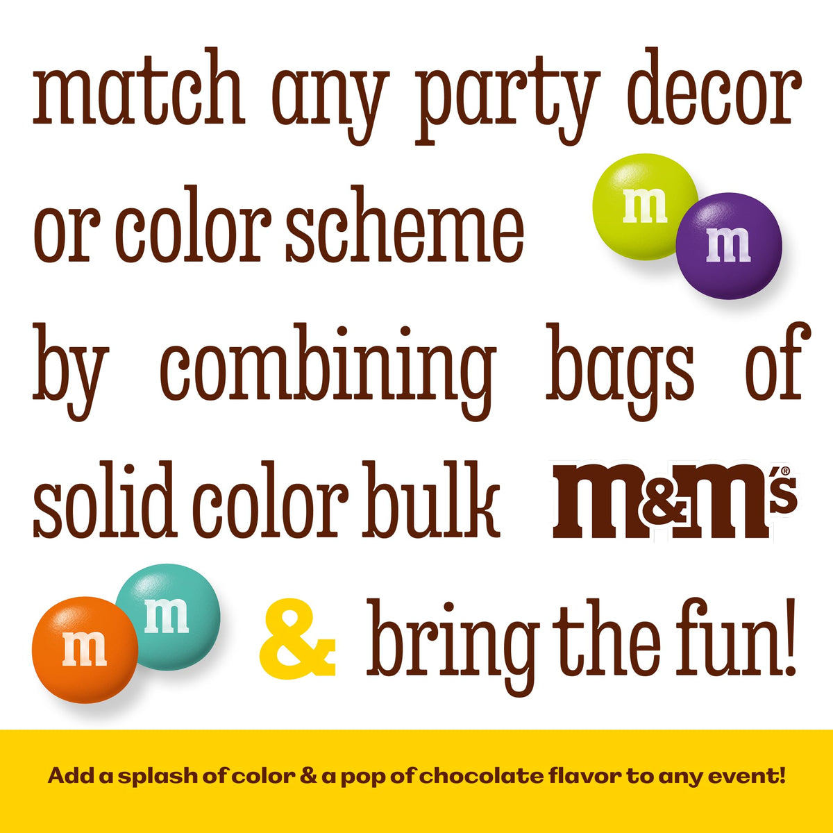 M&M'S WORLD White Milk Chocolate Candy - 5 lb Resealable Bulk Pack
