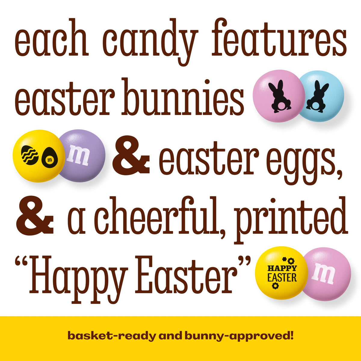 M&M’S WORLD Milk Chocolate Easter Party Favors – 30 Pack (Printed M&M’S Candies)