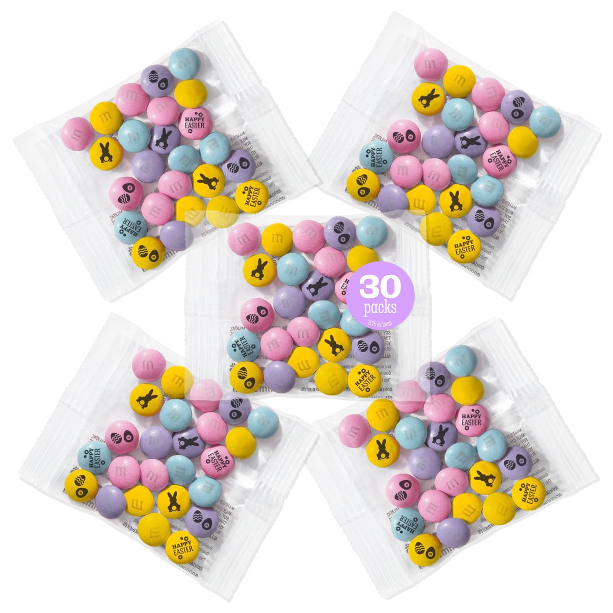 M&M’S WORLD Milk Chocolate Easter Party Favors – 30 Pack (Printed M&M’S Candies)