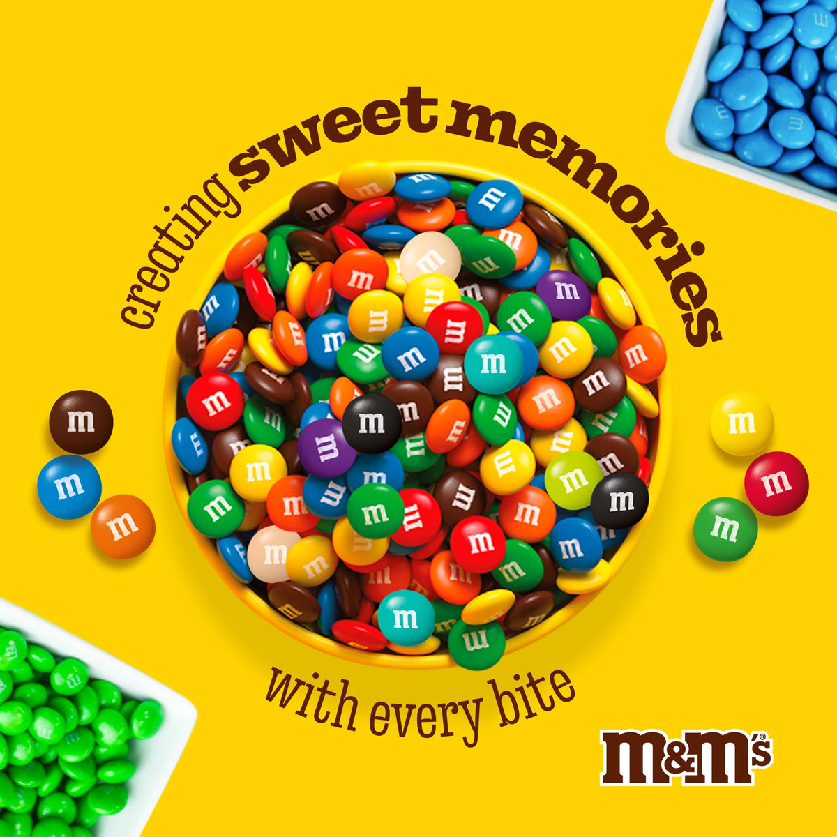 M&M'S WORLD White Milk Chocolate Candy - 5 lb Resealable Bulk Pack