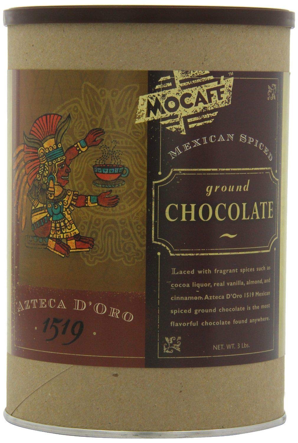 MOCAFÉ Azteca D'oro 1519 Mexican Spiced Hot Chocolate – 3 lb Tin