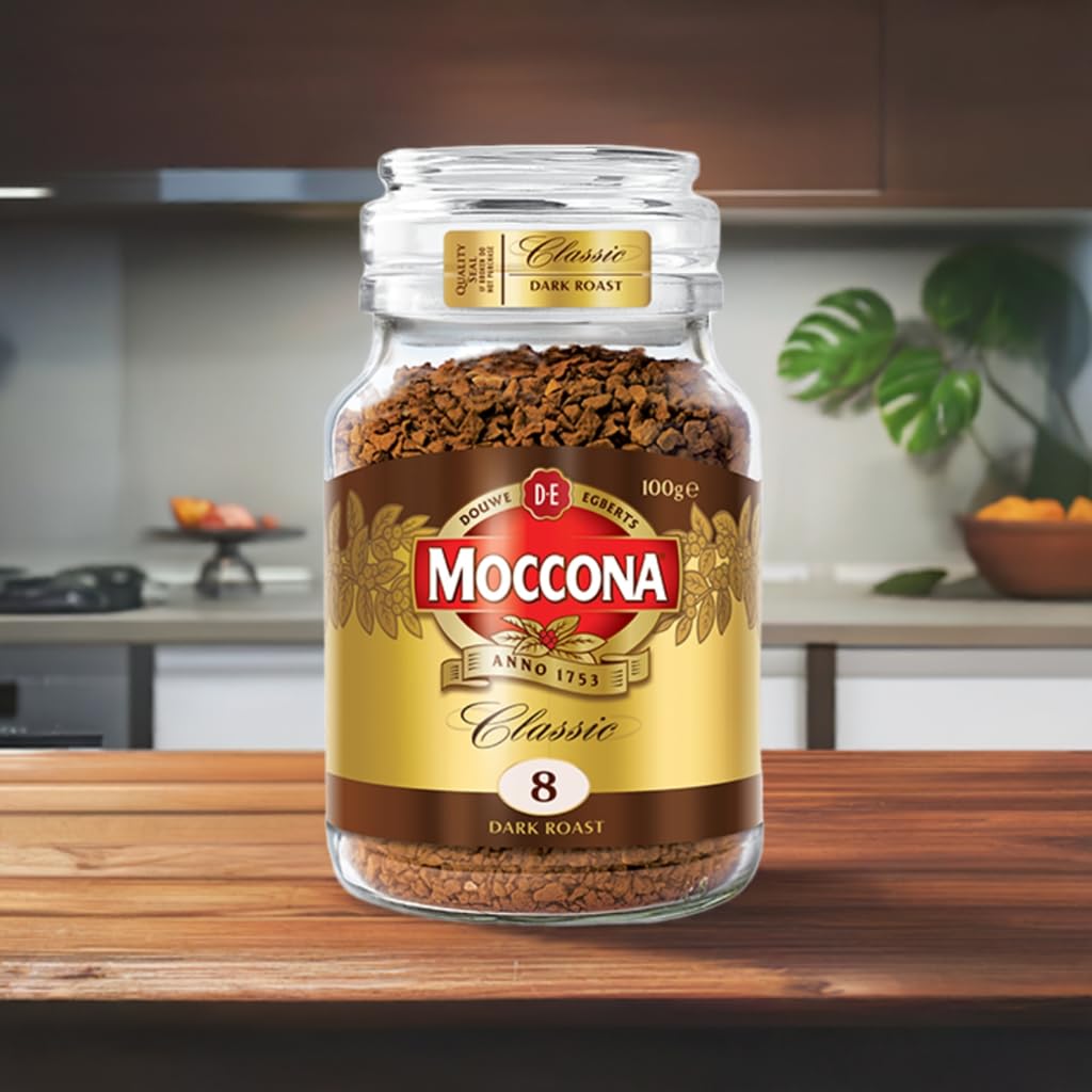 Moccona Freeze-Dried Coffee 100g – Dark Roast, Imported from Australia