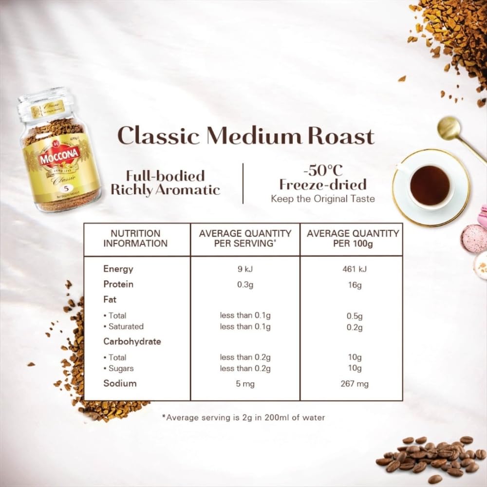 Moccona Coffee 100g Freeze-Dried Medium Roast — Instant Coffee
