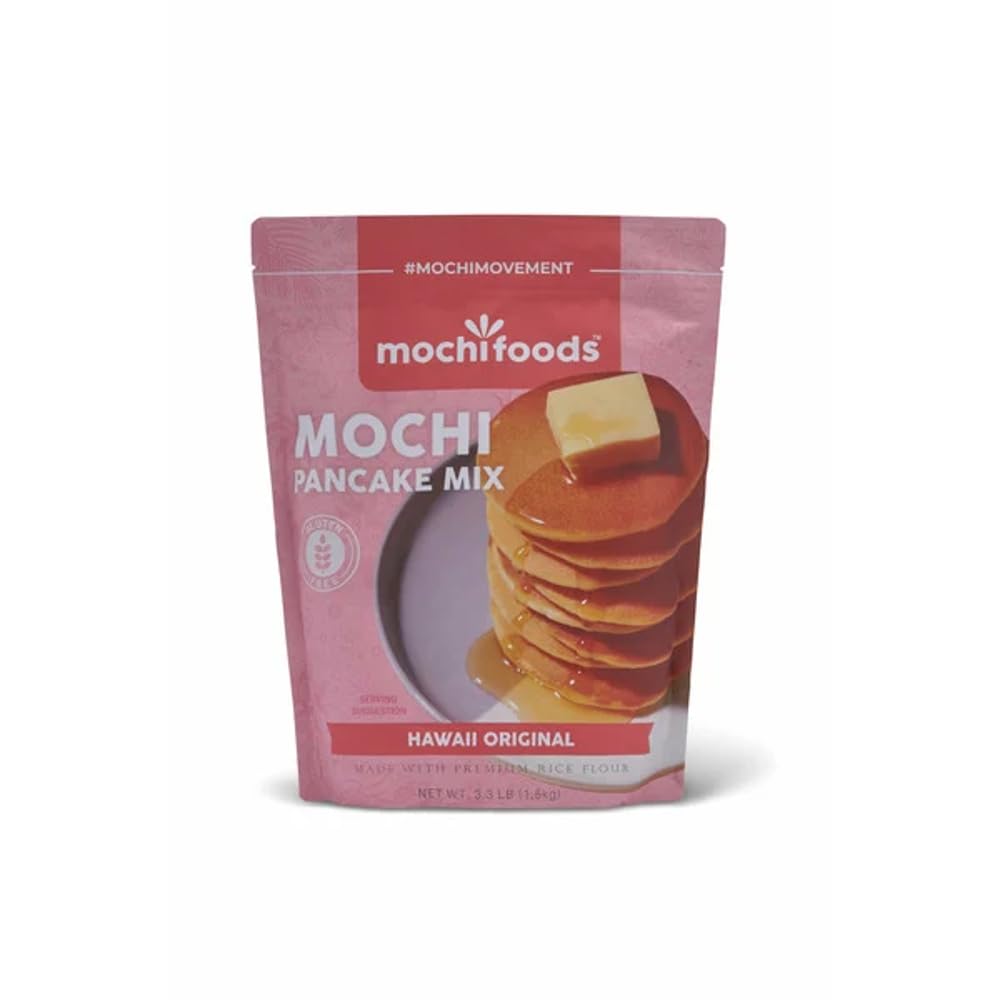 Mochi Foods Hawaii Original Mochi Pancake Mix – Light, Fluffy Chewiness (3.3 lb)