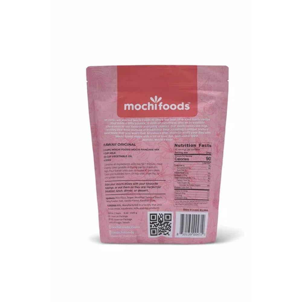 Mochi Foods Hawaii Original Mochi Pancake Mix – Light, Fluffy Chewiness (3.3 lb)