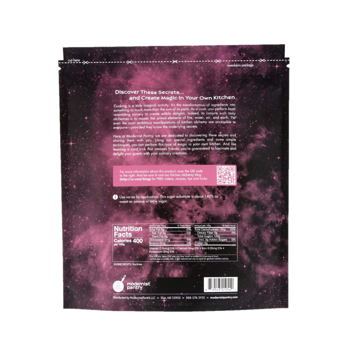 Modernist Pantry Pure Fructose Granulated Powder – Vegan, Gluten-Free, OU Kosher Pareve, 1 kg