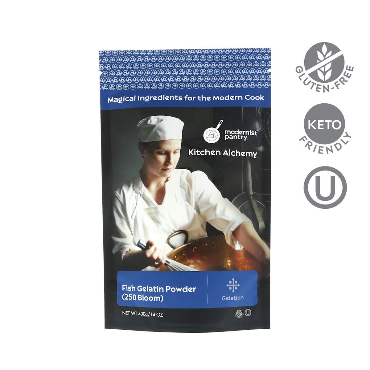 Modernist Pantry Pure Fish Gelatin Powder 250 Bloom – Gluten-Free, OU Kosher 400g