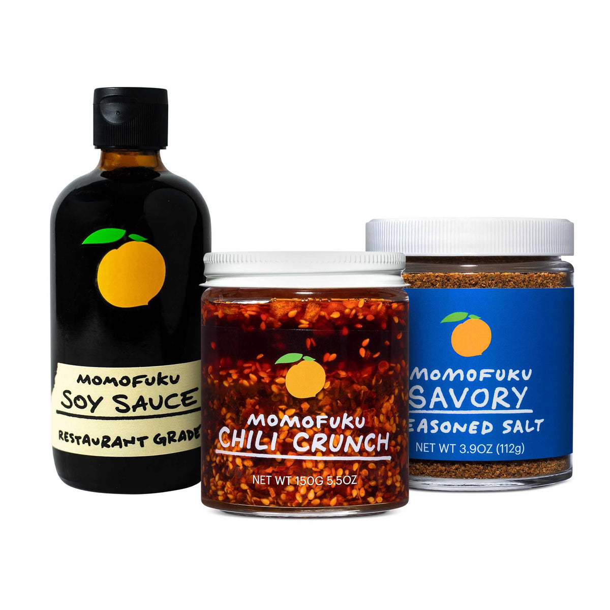Momofuku Umami Essentials Starter Pack by David Chang — Original Chili Crunch, Soy Sauce & Savory Salt
