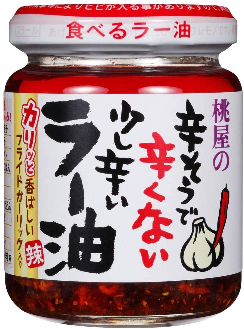 Momoya Chili Oil with Fried Garlic Taberu Layu – 6-Pack, 3.88 oz Each