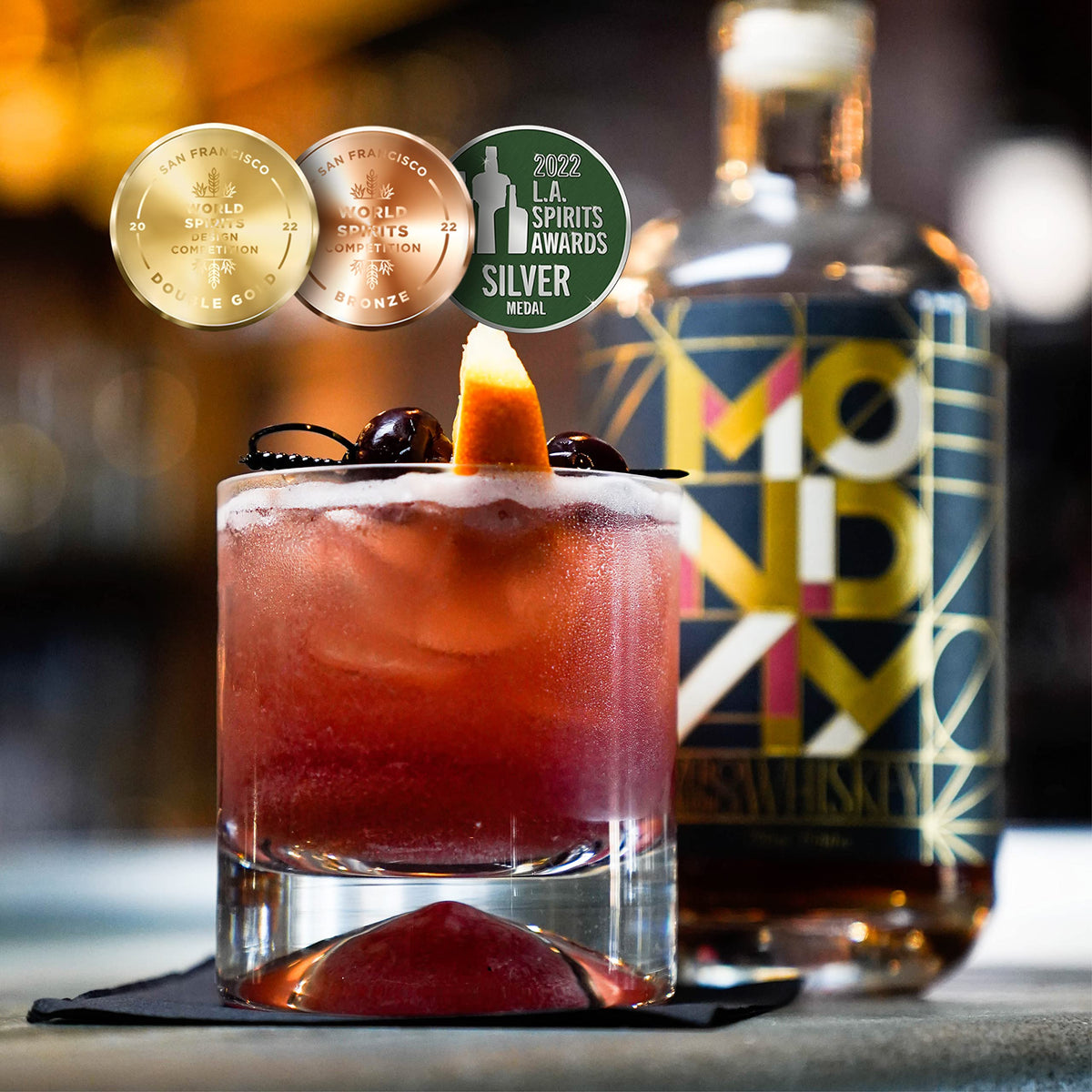 MONDAY Zero Alcohol Whiskey – Non-Alcoholic Spirit for Classic Cocktails | 0 Carbs, 0 Sugar, 0 Calories – 750ml