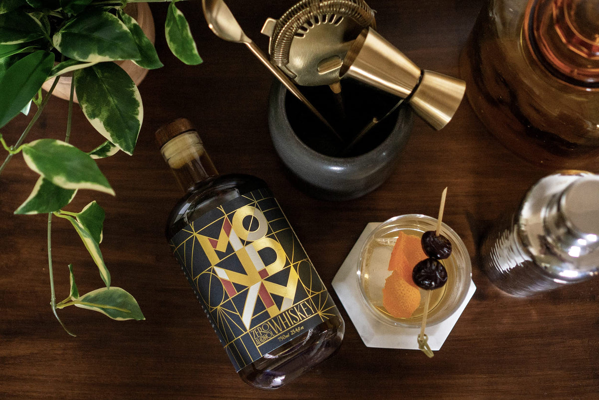 MONDAY Zero Alcohol Whiskey – Non-Alcoholic Spirit for Classic Cocktails | 0 Carbs, 0 Sugar, 0 Calories – 750ml