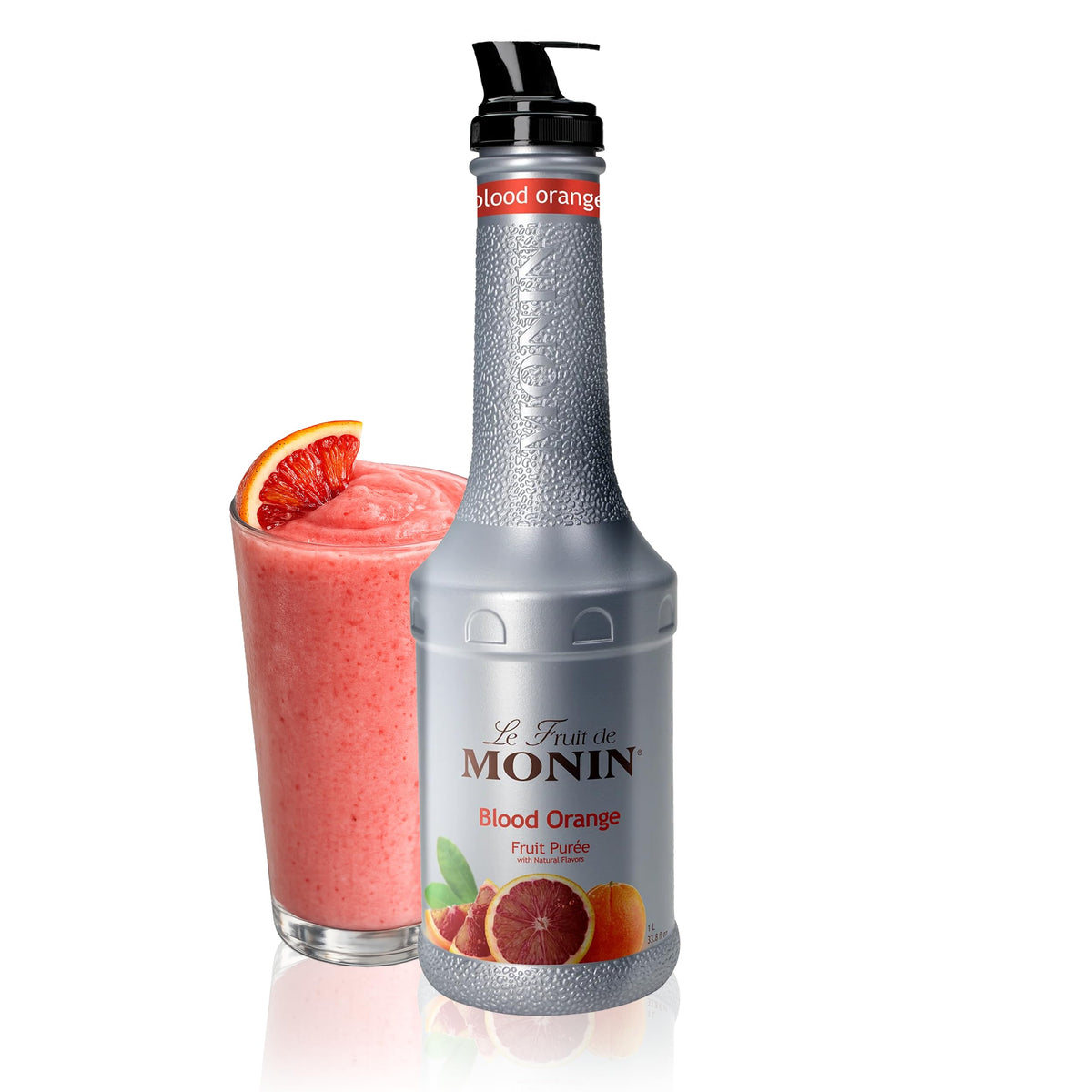 Monin Blood Orange Purée – Tart, Juicy Citrus for Lemonades, Cocktails & Culinary Creations | 1 Liter