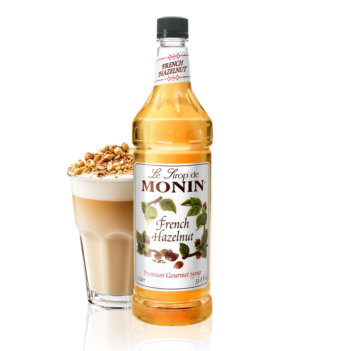 Monin French Hazelnut Syrup – Nutty, Caramelized Flavor for Coffee & Desserts (1L)