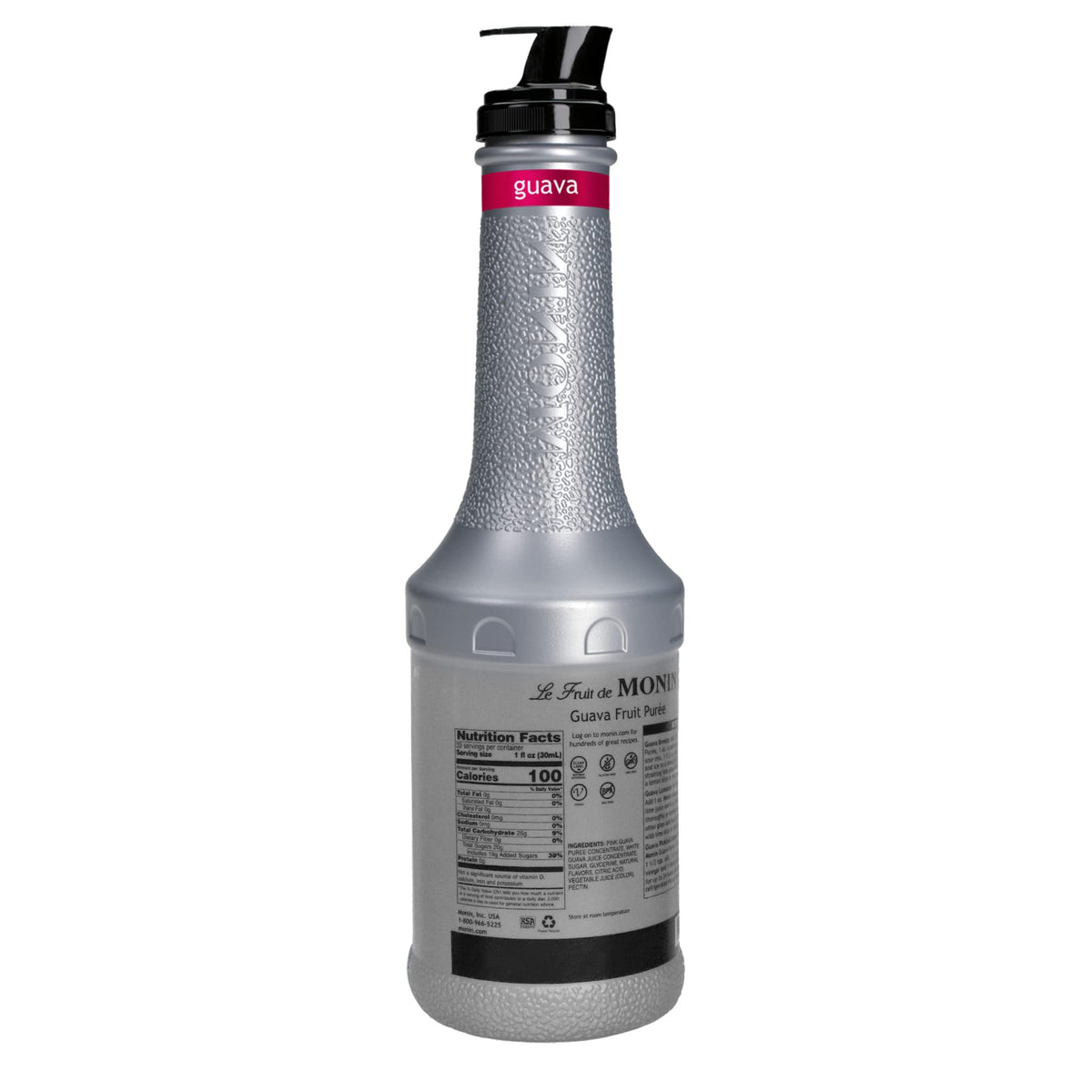 Monin Guava Purée – Juicy Guava Flavor, 1 Liter, Vegan, Non-GMO, Gluten-Free