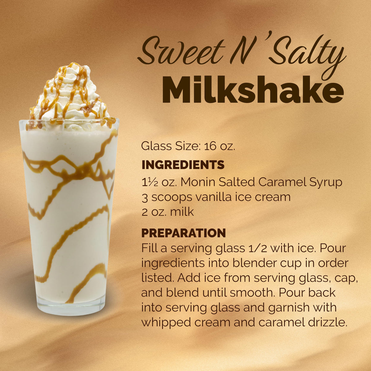 Monin Salted Caramel Syrup - Non-GMO, Gluten-Free, Ideal for Mochas, Lattes, Smoothies & Cocktails (1 L)